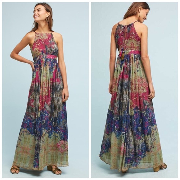 Anthropologie Dresses & Skirts - Anthropologie Bhanuni Abstracted Floral Maxi Dress